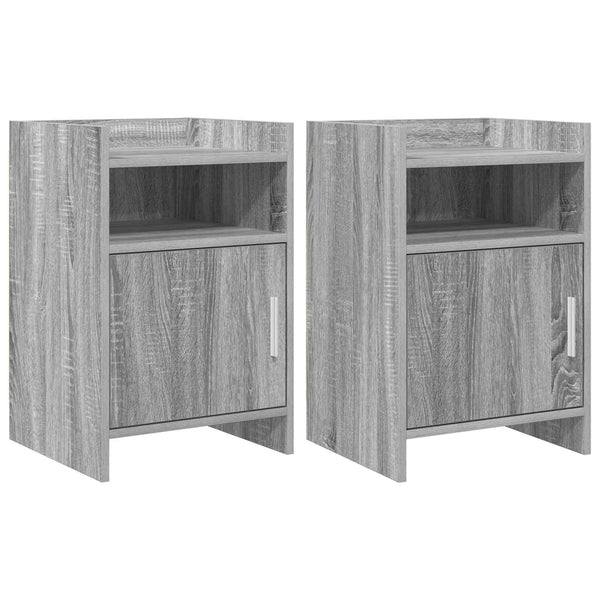 Yöpöydät 2 kpl Harmaa Sonoma 40 x 36 x 60 cm Tekninen puu