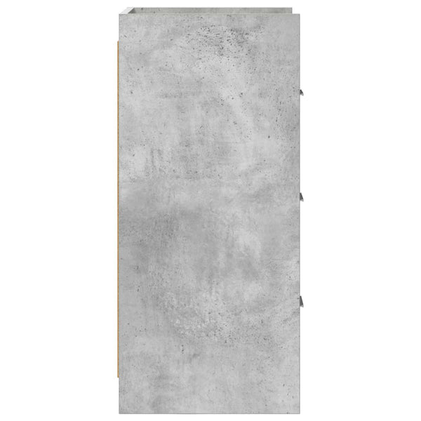 Sivupöytä Betoninharmaa 40 x 36 x 80 cm Tekninen puu