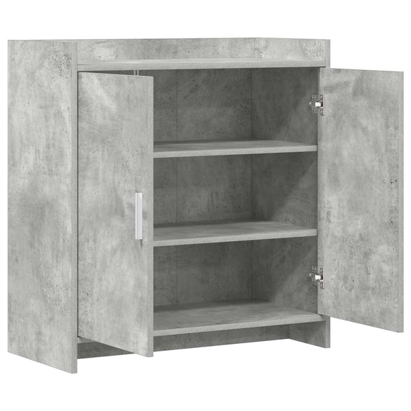 Sivupöytä Betoninharmaa 72 x 36 x 80 cm Tekninen puu