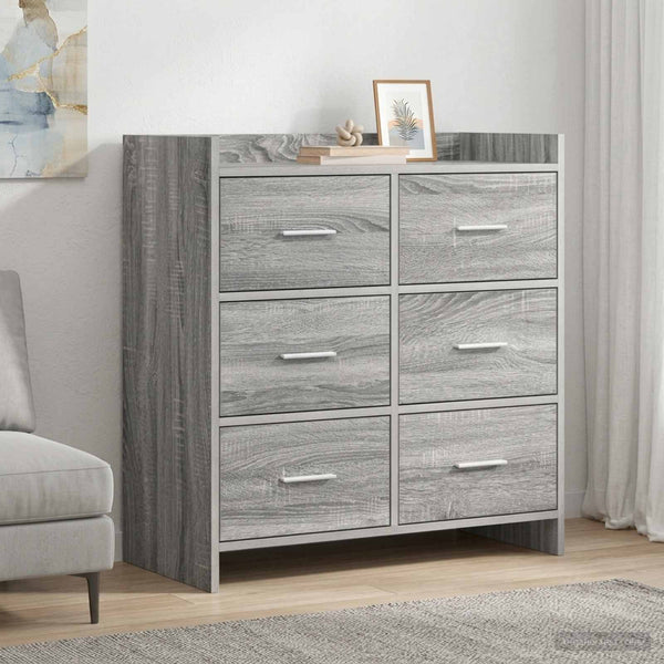 Sivupöytä Harmaa Sonoma 75 x 33 x 80 cm Tekninen puu