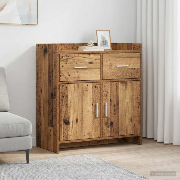 Sivupöytä Vanha puu 75 x 36 x 80 cm Tekninen puu