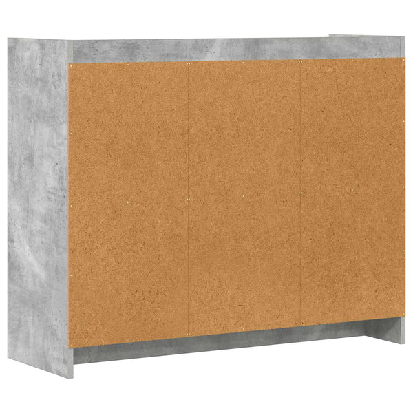 Sivupöytä Betoninharmaa 98,5 x 33 x 80 cm Tekninen puu