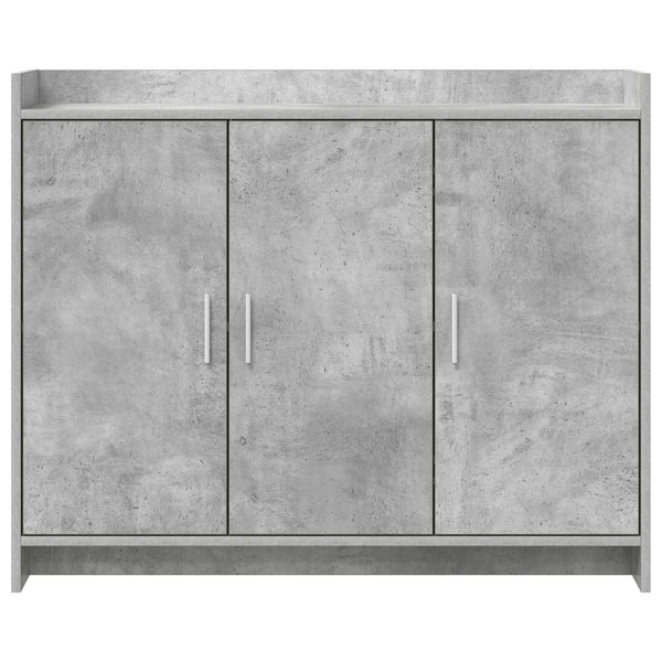 Sivupöytä Betoninharmaa 98,5 x 33 x 80 cm Tekninen puu