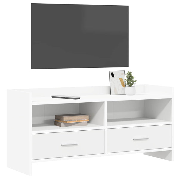 TV-kaappi 100 x 33 x 47 cm valkoinen Tekninen puu