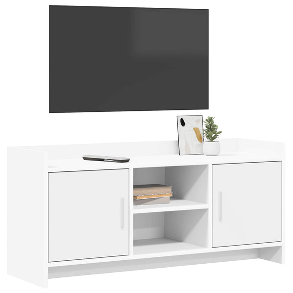 TV-kaappi 102 x 33 x 47 cm valkoinen Tekninen puu