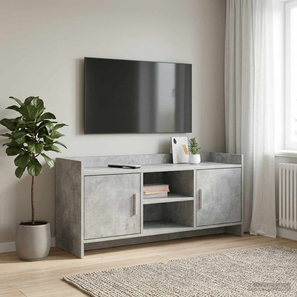 TV-kaappi 102 x 33 x 47 cm Betoninharmaa Tekninen puu