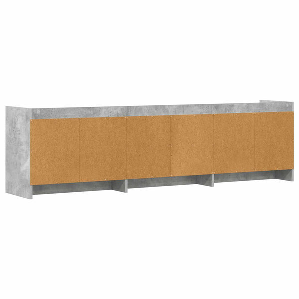 TV-kaappi 168 x 33 x 47 cm Betoninharmaa Tekninen puu
