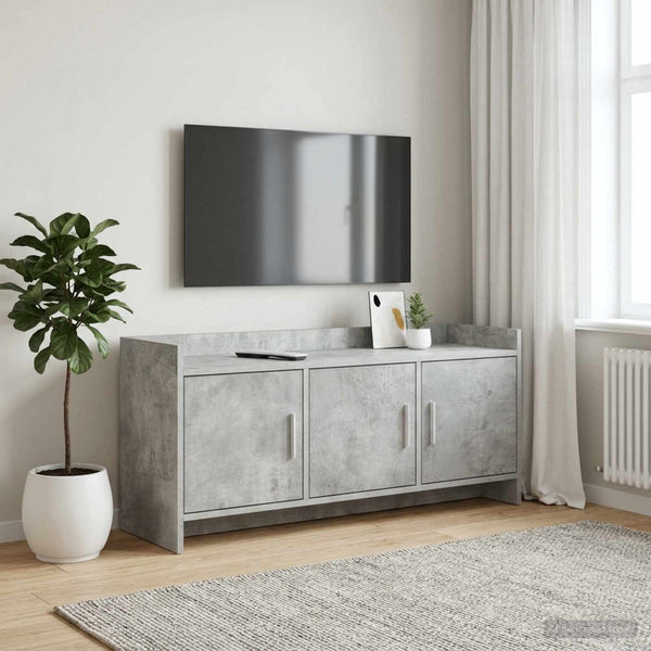 TV-kaappi 102 x 33 x 47 cm Betoninharmaa Tekninen puu