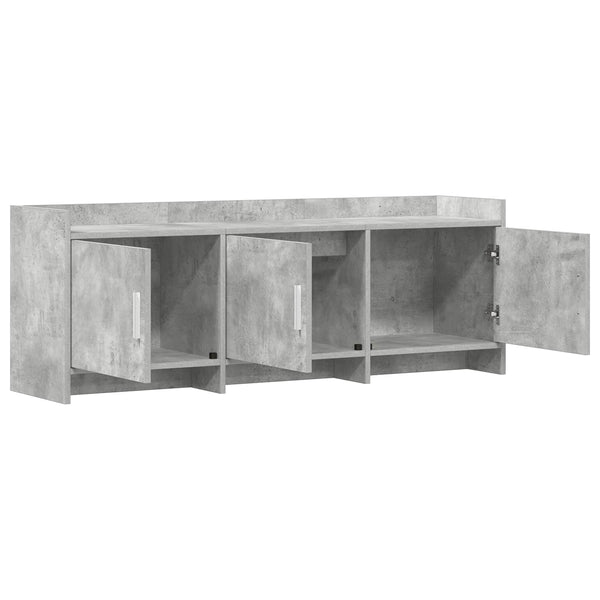 TV-kaappi 130 x 33 x 47 cm Betoninharmaa Tekninen puu