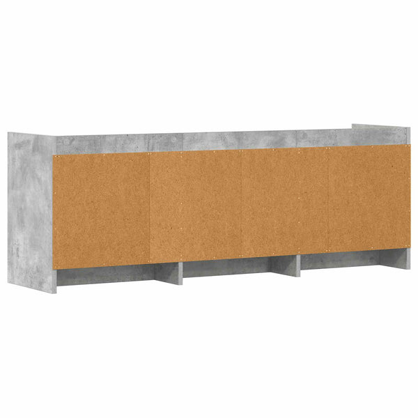 TV-kaappi 130 x 33 x 47 cm Betoninharmaa Tekninen puu