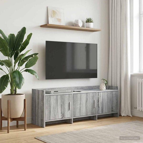 TV-kaappi 130 x 33 x 47 cm Harmaa Sonoma Tekninen puu