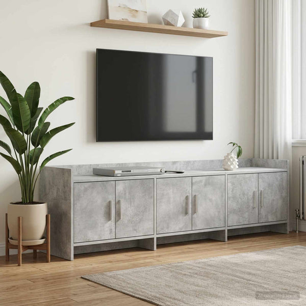 TV-kaappi 168 x 33 x 47 cm Betoninharmaa Tekninen puu