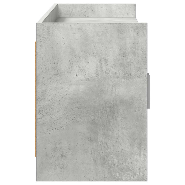 TV-kaappi 168 x 33 x 47 cm Betoninharmaa Tekninen puu