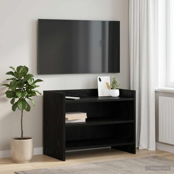 TV-kaappi 60 x 33 x 47 cm Musta tammi Tekninen puu