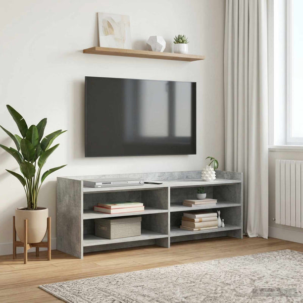 TV-kaappi 135 x 33 x 47 cm Betoninharmaa Tekninen puu