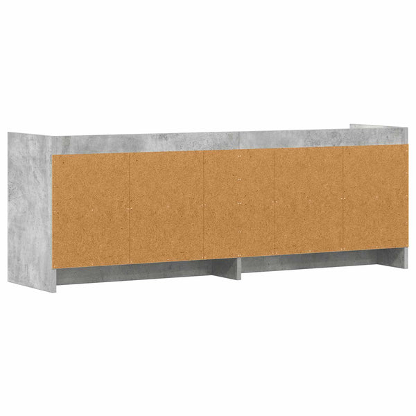 TV-kaappi 135 x 33 x 47 cm Betoninharmaa Tekninen puu