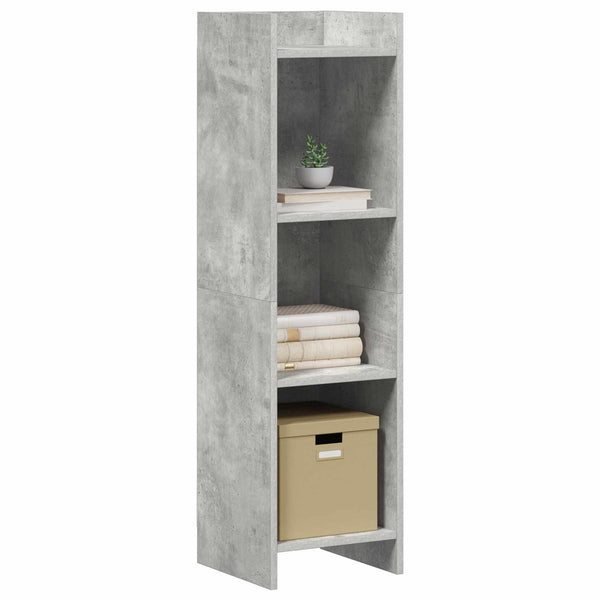 Kirjahylly Betonin harmaa 30 x 30 x 111 cm Tekninen puu