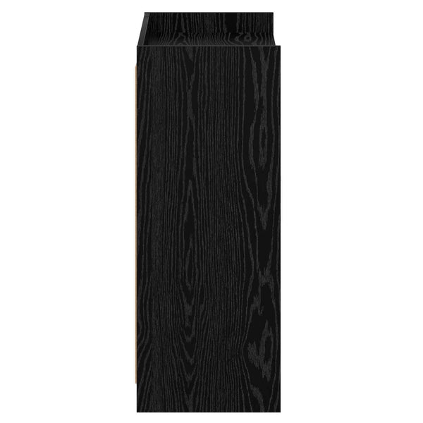 Kenkäkaappi ovella Musta tammi 73,5 x 36 x 92 cm Tekninen puu