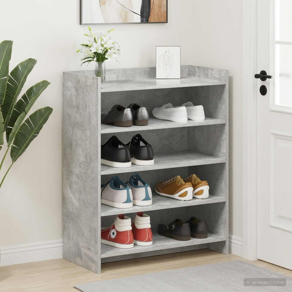 Kenkäkaappi Betoninharmaa 73,5 x 36 x 92 cm Tekninen puu