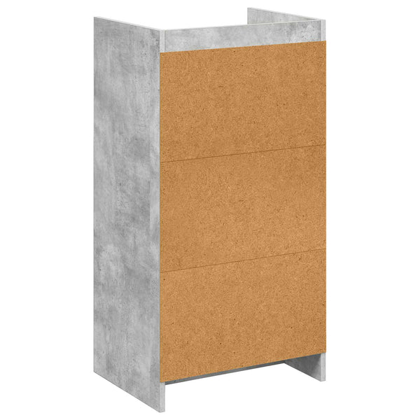 Kenkäkaappi Betoninharmaa 48 x 36 x 92 cm Tekninen puu