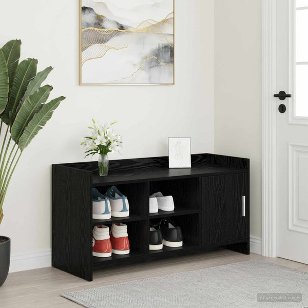 Kenkäkaappi 100 x 39 x 51 cm Tekninen puu Musta tammi