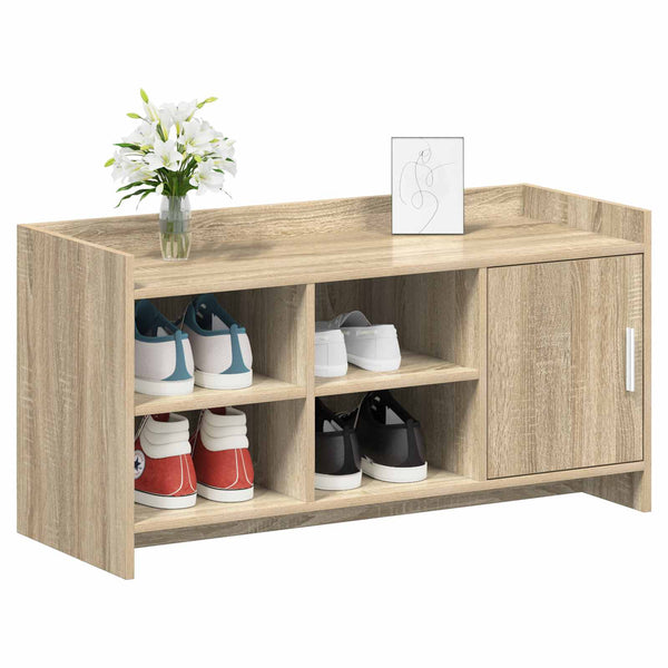 Kenkäkaappi ovella Sonoma-tammi 100 x 39,5 x 51 cm Tekninen puu