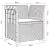 1-Hengen Nojatuoli Tyynyllä Rottinkilook PP Ruskea