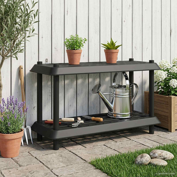 Hyllyyksikkö 2 tasoa 100 x 40 x 55,5 cm PP Antrasiitti