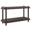 Hyllyyksikkö 2 tasoa 100 x 40 x 55,5 cm PP Ruskea