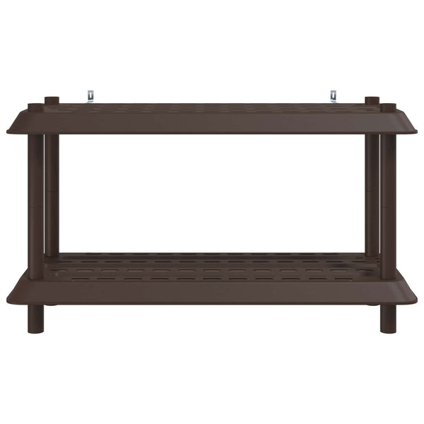 Hyllyyksikkö 2 tasoa 100 x 40 x 55,5 cm PP Ruskea