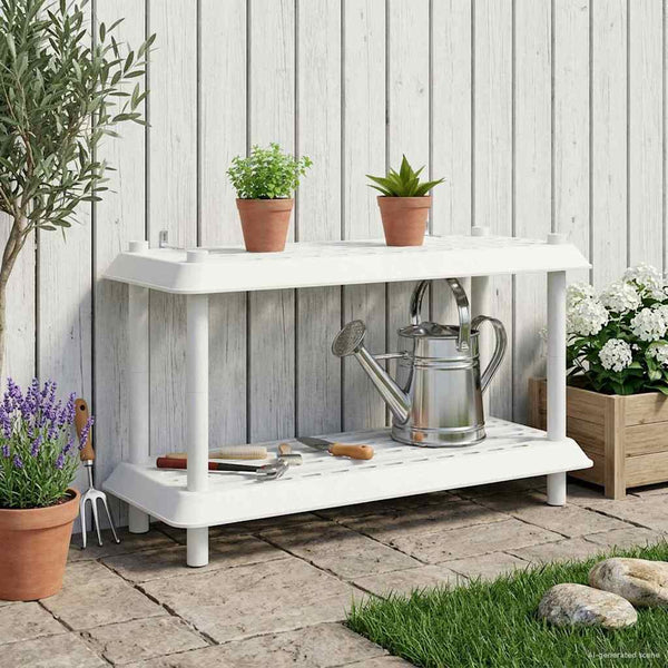 Hyllyyksikkö 2 tasoa 100 x 40 x 55,5 cm PP valkoinen