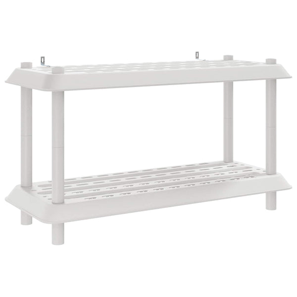 Hyllyyksikkö 2 tasoa 100 x 40 x 55,5 cm PP valkoinen