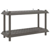 Hyllyyksikkö 2 tasoa 100 x 40 x 55,5 cm PP Vaaleanharmaa
