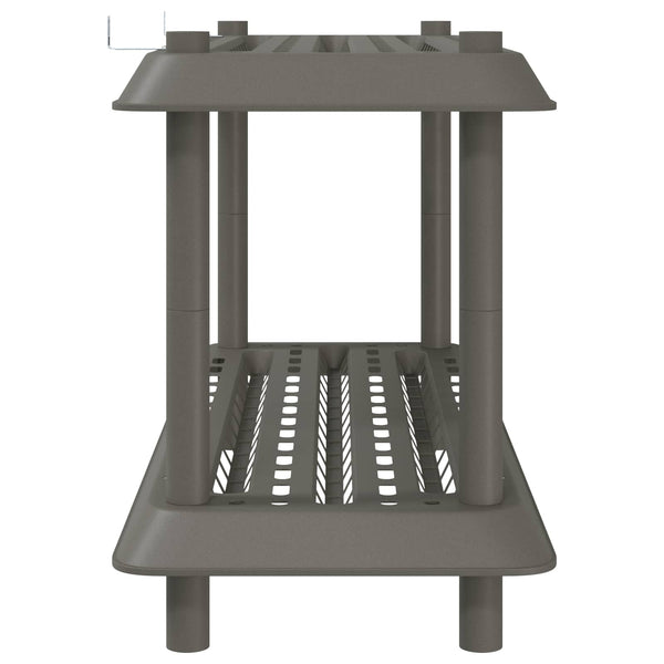 Hyllyyksikkö 2 tasoa 100 x 40 x 55,5 cm PP Vaaleanharmaa