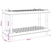 Hyllyyksikkö 2 tasoa 100 x 40 x 55,5 cm PP Vaaleanharmaa