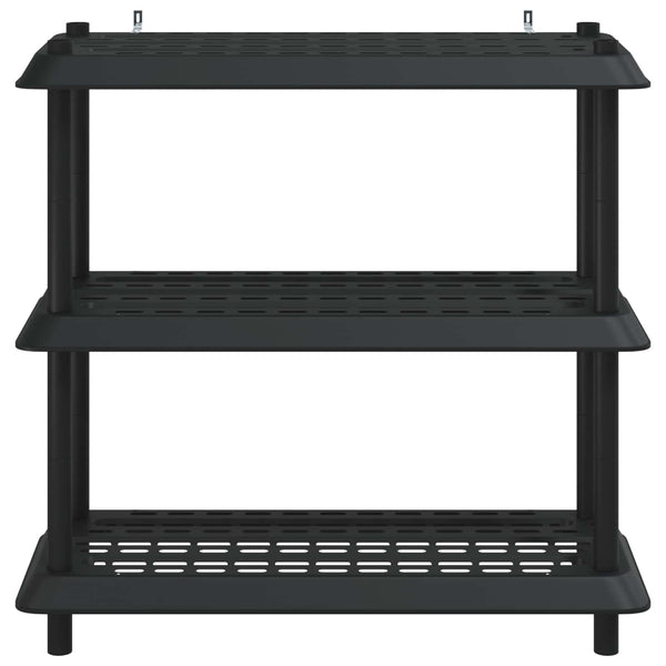 Hyllyyksikkö 3 tasoa 100 x 40 x 96 cm PP Antrasiitti