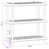 Hyllyyksikkö 3 tasoa 100 x 40 x 96 cm PP valkoinen