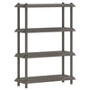 Hyllyyksikkö 4 tasoa 100 x 40 x 136,5 cm PP Vaaleanharmaa