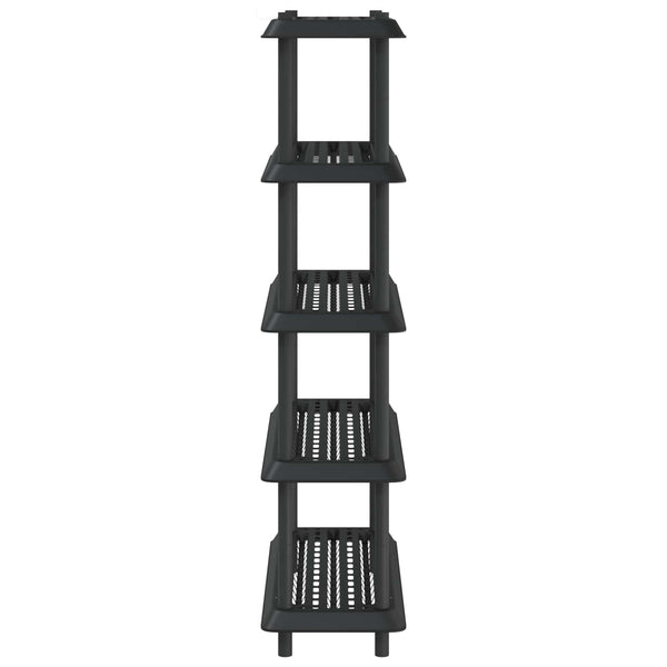 Hyllyyksikkö 5 tasoa 100 x 40 x 177 cm PP Antrasiitti