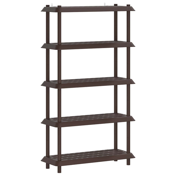 Hyllyyksikkö 5 tasoa 100 x 40 x 177 cm PP Ruskea