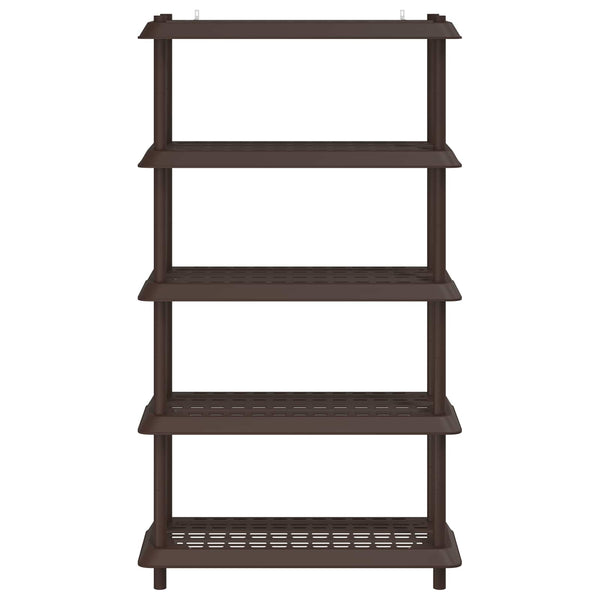 Hyllyyksikkö 5 tasoa 100 x 40 x 177 cm PP Ruskea