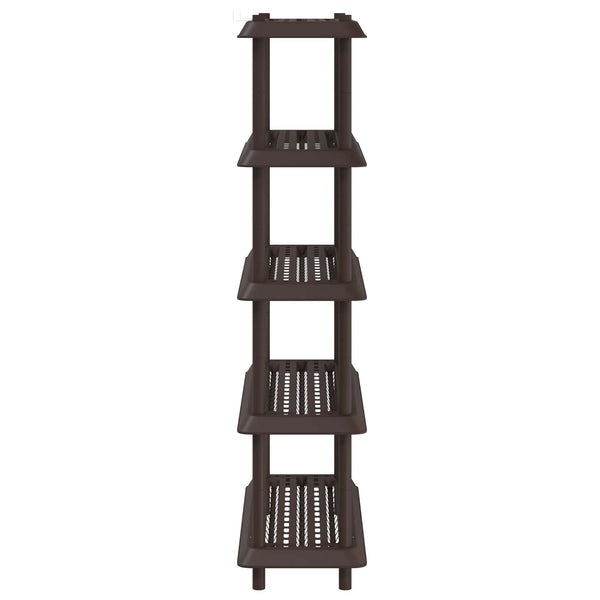 Hyllyyksikkö 5 tasoa 100 x 40 x 177 cm PP Ruskea