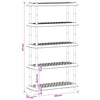Hyllyyksikkö 5 tasoa 100 x 40 x 177 cm PP Ruskea