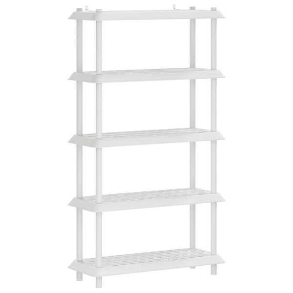 Hyllyyksikkö 5 tasoa 100 x 40 x 177 cm PP valkoinen