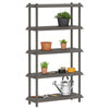 Hyllyyksikkö 5 tasoa 100 x 40 x 177 cm PP Vaaleanharmaa