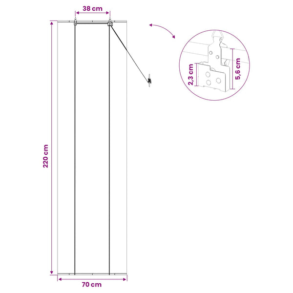 Rullaverho Luonnollinen 70 x 220 cm Bambu