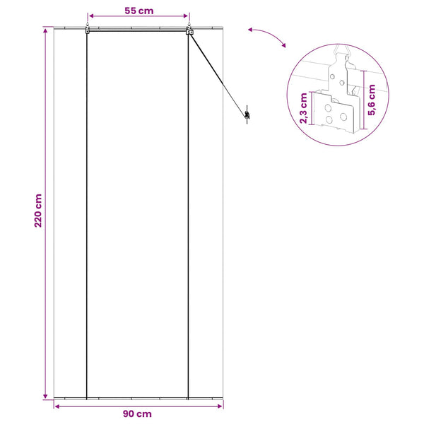 Rullaverho Luonnollinen 90 x 220 cm Bambu