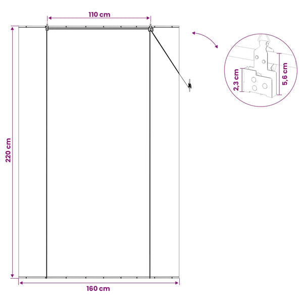Rullaverho Luonnollinen 160 x 220 cm Bambu