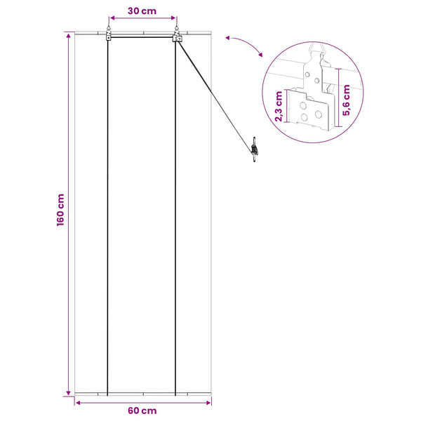 Rullaverho Ruskea 60 x 160 cm Bambu