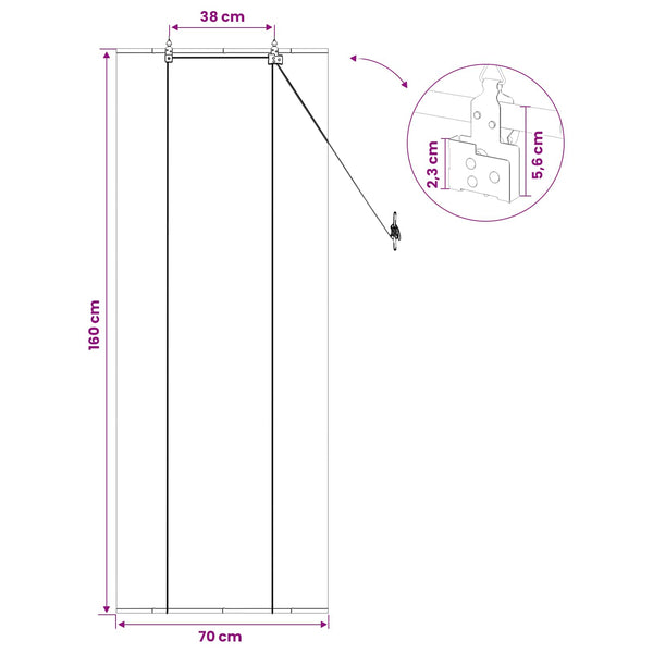 Rullaverho Ruskea 70 x 160 cm Bambu